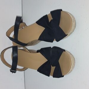 UGG Joslyn Espadrille Wedge Sandal | Black | Size 10